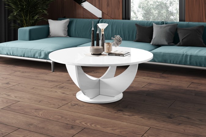 CAPRI 100 round coffee table (high gloss/different colours)